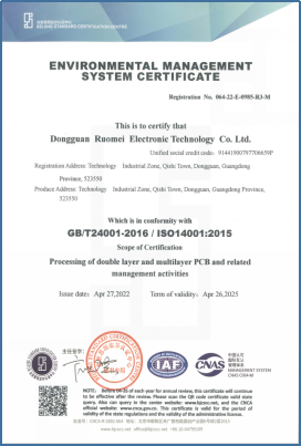 ISO14001 Certificate